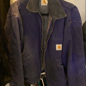 Wool lined, Carhartt jacket with curdoroy collar